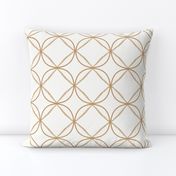 Ogee Beige Tan on Cream Circles Trellis Beige Geometric