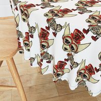 #SFDesignADay Steampunk Chihuahua, large scale, white beige tan red