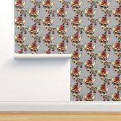 #SFDesignADay Steampunk Chihuahua grey, large scale, gray beige tan red
