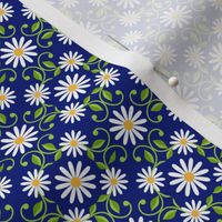 Daisy Square- blue- medium 