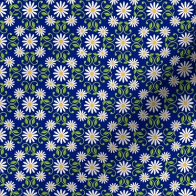 Daisy Square- blue- medium 