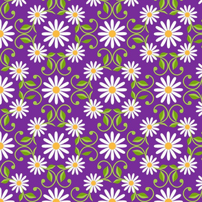 Daisy Square- purple- extra large