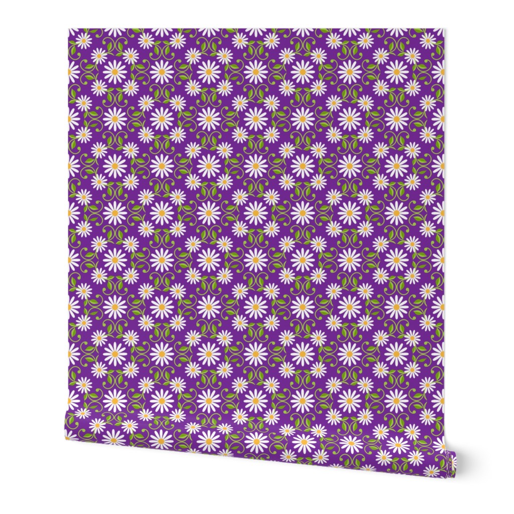 Daisy Square- purple-  large