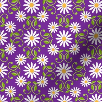 Daisy Square- purple-  large