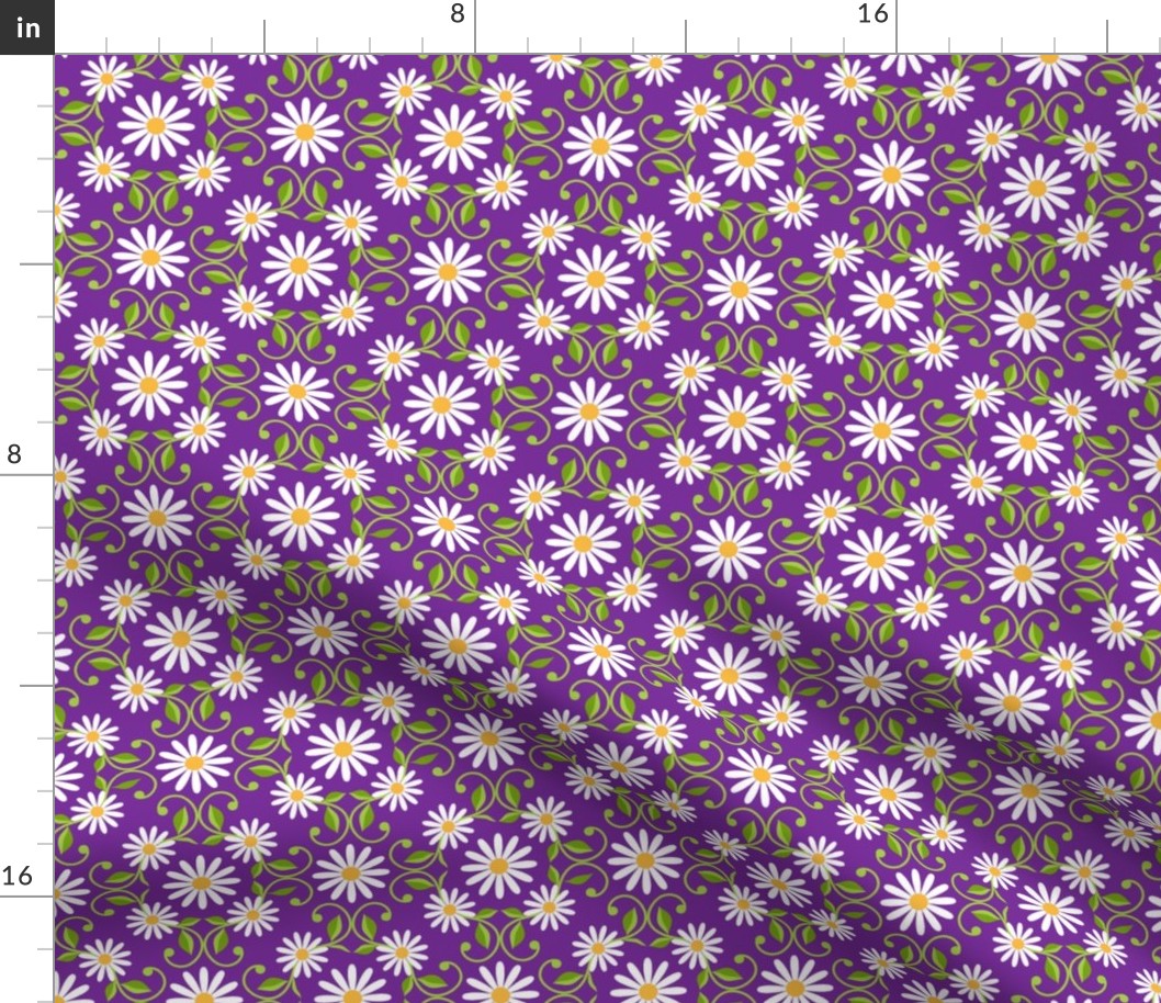 Daisy Square- purple-  large