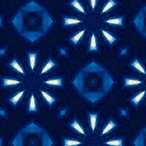 Indigo dyed flowers