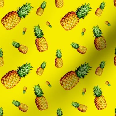 Pineapple Bright Yellow - Small Print