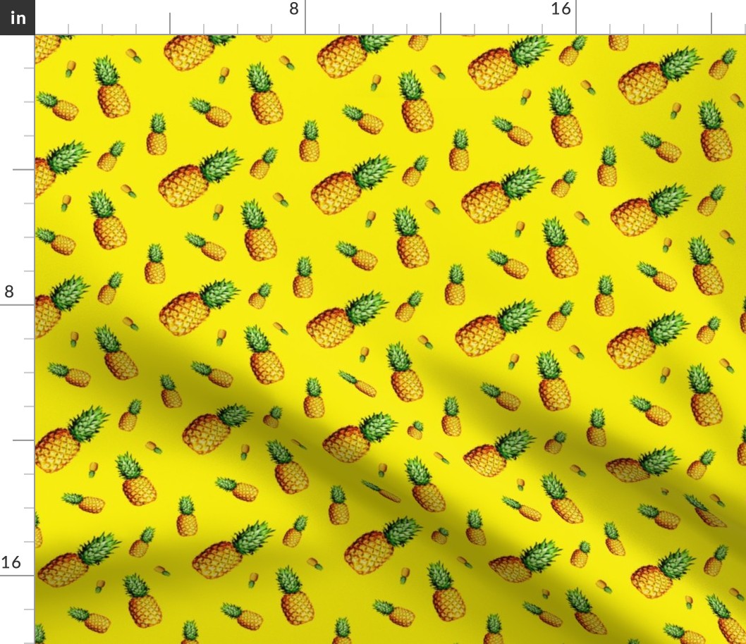 Pineapple Bright Yellow - Small Print