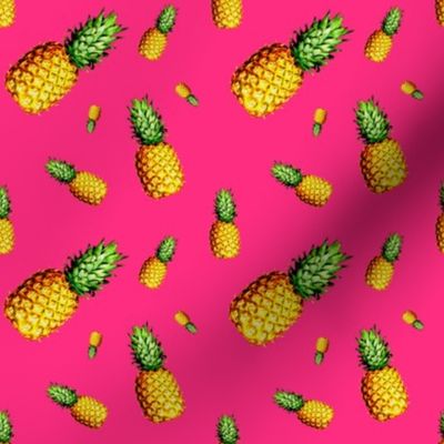 Pineapple Bright Pink - Small Print