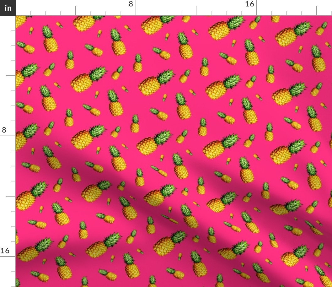 Pineapple Bright Pink - Small Print
