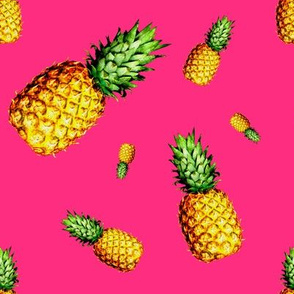 Pineapple Bright Pink - Large Print