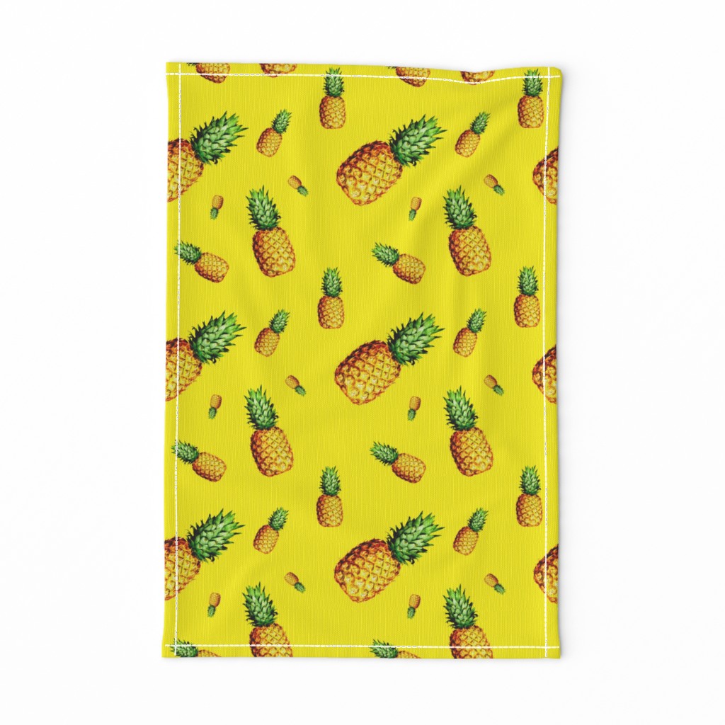 Pineapple Bright Yellow - Large Print