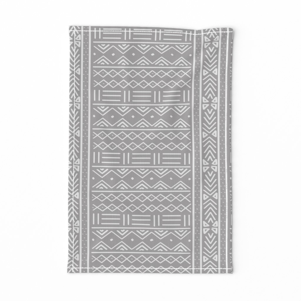 Light Grey African Mudcloth