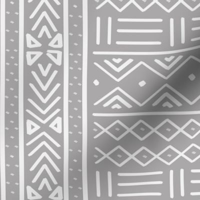 Light Grey African Mudcloth