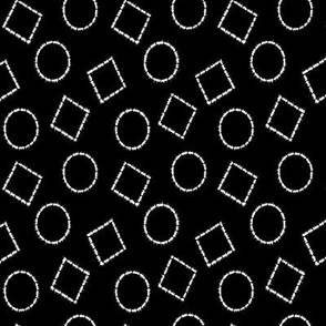 Spiky Geometric White Black
