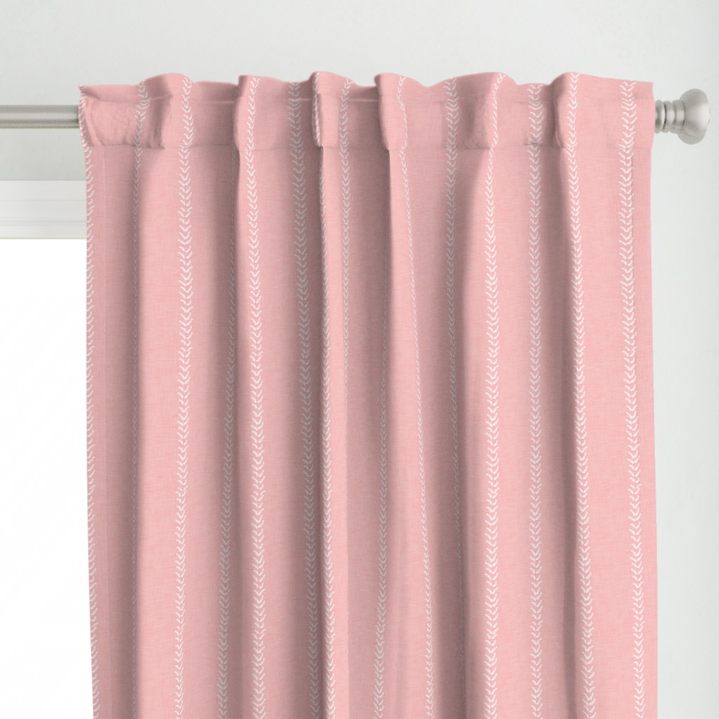 Blush linen stripe pink linen white stripe