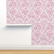 Vintage Damask in Worn Raspberry