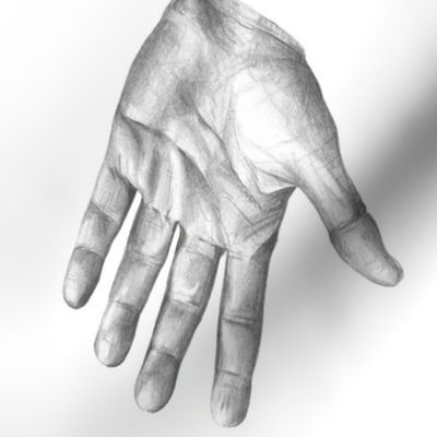 Hands On White - Larger Scale