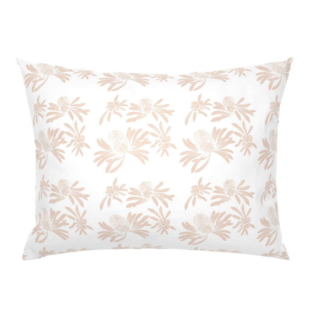banksia floral - blush/white