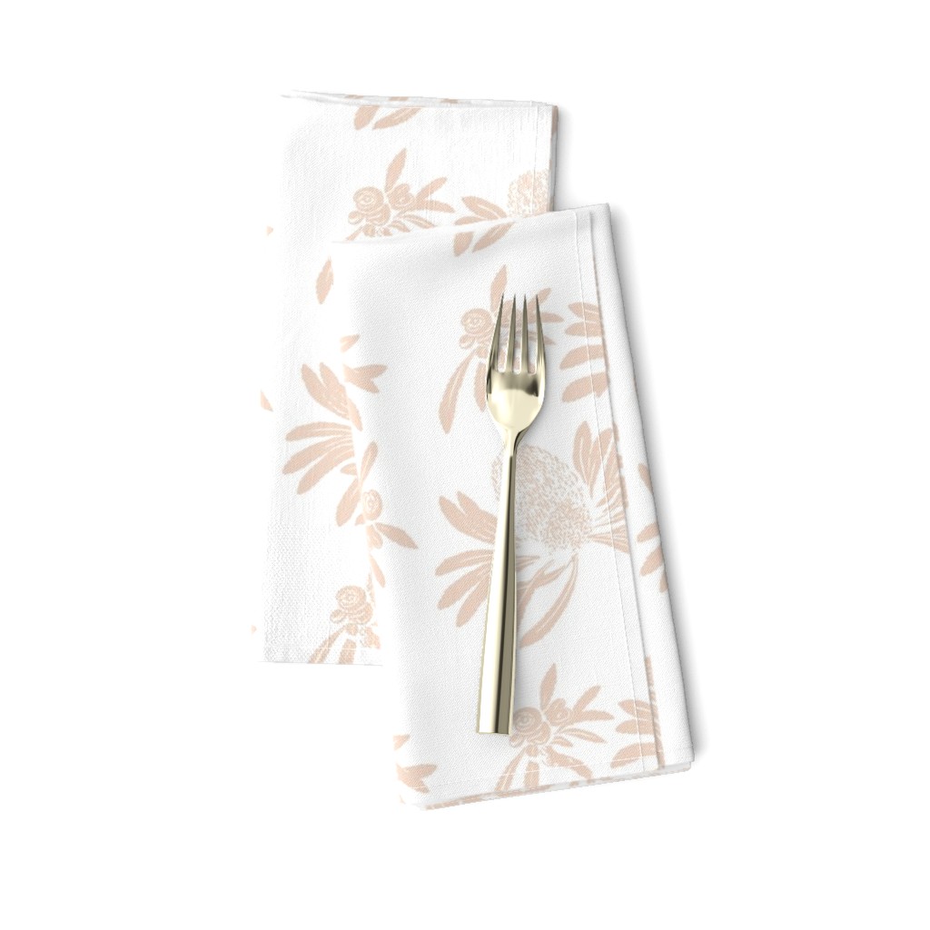 banksia floral - blush/white