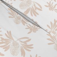 banksia floral - blush/white