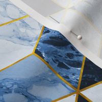 Gilded Marble Cubes / Azure