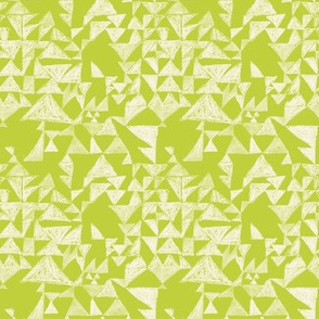 Textured triangle in lime green