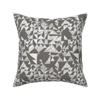 Textured mod triangles in charcoal and white