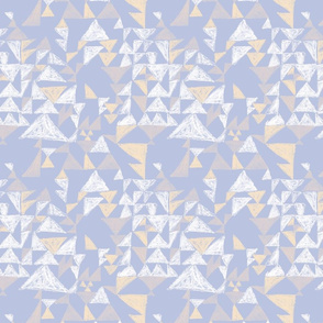 Textured Mod Triangles in camel, white and serenity blue