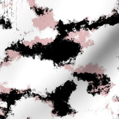 Messy painted abstract marble brush strokes in grey and pink