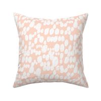 free polka dots brush stroke coral blush cream