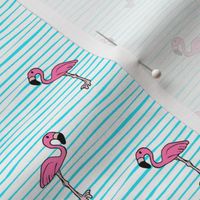 Flamingo on Stripes