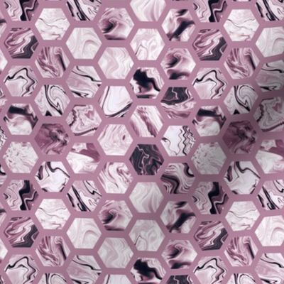  Pale rose hexagons