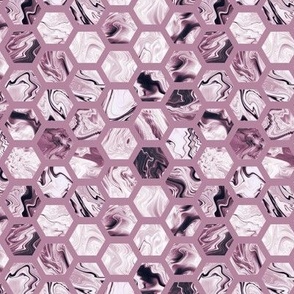  Pale rose hexagons