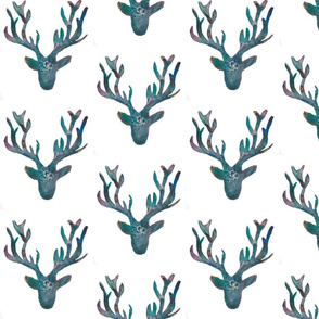 Green Boho Deer Pattern