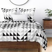 Triangle quilt top // monochrome