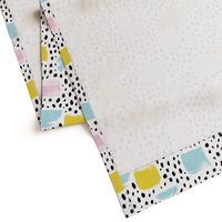 Strokes dots cross and spots raw abstract brush strokes memphis scandinavian style multi color