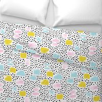 Strokes dots cross and spots raw abstract brush strokes memphis scandinavian style multi color