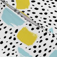 Strokes dots cross and spots raw abstract brush strokes memphis scandinavian style multi color