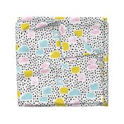 Strokes dots cross and spots raw abstract brush strokes memphis scandinavian style multi color