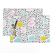 Strokes dots cross and spots raw abstract brush strokes memphis scandinavian style multi color