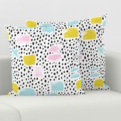 Strokes dots cross and spots raw abstract brush strokes memphis scandinavian style multi color