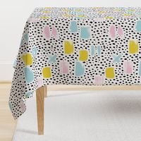 Strokes dots cross and spots raw abstract brush strokes memphis scandinavian style multi color