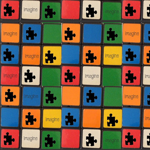 Autism Puzzle Pieces Mosaic