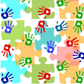 Autism Puzzle PIeces Hands