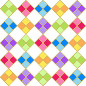 Harlequin Diamonds Rainbow