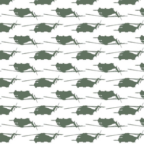 CH53 Helicopters in green offset pattern with white background