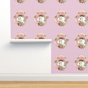 White Poodle Princess Pillow Panel