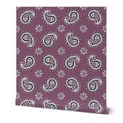 bandana paisley dark mauve 83556f