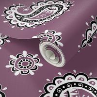 bandana paisley dark mauve 83556f